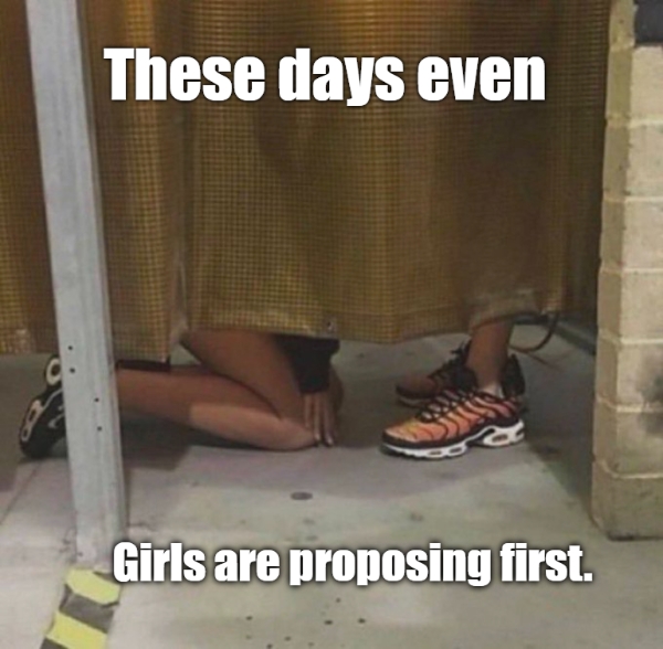 Girls are proposing first