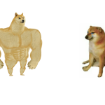Buff Doge vs. Cheems Blank Meme Template